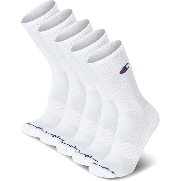 Men's Moisture-wicking Athletic Crew Socks with Cushioning & Arch Support - Picture 1 of 5